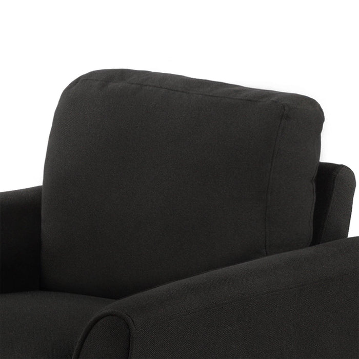 Living Room Furniture Armrest Single Sofa (Black) - DTYStore