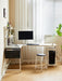 94.5 Inch Home Office Desk L shape gaming desk with storage Shelves and stool - DTYStore