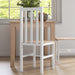 Farmhouse Armless Dining Chairs, Set of 4 with Slat Back, White - DTYStore