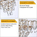Gold Crystal Chandeliers,Large Contemporary Luxury Ceiling Lighting for Living Room Dining Room Bedroom Hallway - DTYStore