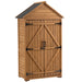 Outdoor Storage Cabinet, Garden Wood Tool Shed, Outside Wooden Shed Closet with Shelves and Latch for Yard 39.56"x 22.04"x 68.89" - DTYStore