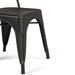 Fletcher - Metal Dining Side Chair (Set of 2) - Distressed Black / Copper - DTYStore