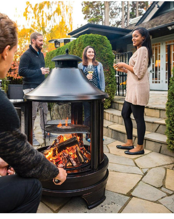 XOT035 Garden Metal Outdoor heating furnace for backyard 2 in 1 Fire Pit for Outdoor