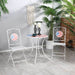 3 Piece Patio Bistro Set, Folding Outdoor Furniture with USA Mosaic Table and Chairs, 
Portable Metal Frames for 4th of July, Balcony, Backyard, Poolside, Porch, American Flag - DTYStore