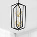 8-Light Lantern Tired Farmhouse Ceiling Hanging Light Black Chandelier Metal Modern Pendant Light Fixtures for Kitchen Island Dining Room Living Room Foyer Entryway(E12 Bulbs Not Included) - DTYStore