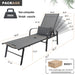 Outdoor Patio Swimming Pool Lounge Gray Color with Pillow - DTYStore