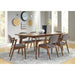 Dark Walnut and Grey Dining Chair (Set of 2) - DTYStore