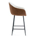 26.5'' Modern - Style counter height bar stools, with comfortable upholstery,durable metal legs ensure stability, enhance the decor of your kitchen or dining area.--Brown - DTYStore