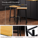 Solid Wood Bar Stools (Not Cheap Iron), 25.6' Tall Set of 2 Bar Chairs, Kitchen Counter Stools with Footrests, Farmhouse Stools for Dining Room, Kitchen, Counter, Black - DTYStore