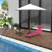 Outsunny Folding Chaise Lounge Chair, Pool Sun Tanning Chair, Outdoor Lounge Chair with Reclining Back, Breathable Mesh Seat, Headrest for Beach, Yard, Patio, Pink - DTYStore