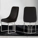 Emrald Modern Style 2PC Dinning Chairs made with wood and Steel Legs Black - DTYStore