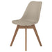 Tan and Oak Padded Side Chair (Set of 2) - DTYStore