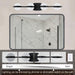 Modern Minimalist Bathroom Vanity Light, LED 4 Bulb Frosted Acrylic Shades, Wall Mounted Decorative Lighting Fixture, Suitable for Bathroom Vanity Mirror (Black)