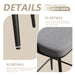 360°Swivel Bar Chairs set of 2, equipped with soft cushioned backrest counter stool, metal leg modern luxury kitchen chair, suitable for family dining, kitchen island - DTYStore