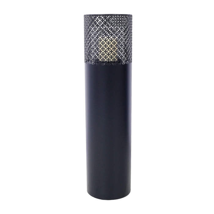 Lantern Column, Set of 2, Decorative Column for Garden in Industrial Design, Lantern for Outdoor and Indoor, Lantern Including Candles, Oriental, 37 1/2+ 29 1/2 in