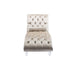 COOMORE Velvet Chaise Lounge Indoor,Button-Tufted Upholstered Chaise Lounge Chair with Pillow for Bedroom Living Room Office (Beige Velvet) - DTYStore