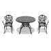 (Cushions In Random Colors)3-Piece Set Of Cast Aluminum Patio Furniture With Cushions - DTYStore