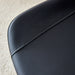 Black artificial leather backrest cushion dining chair, black metal legs, curved widened cushion design for more comfort, suitable for restaurants, kitchens, bedrooms, offices.(4 chairs) 0502 - DTYStore