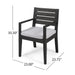 Outdoor Dining Chair Set of 2, Dark Grey With Light Grey Cushion - DTYStore