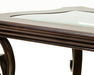 Sofa Table, Glass table top, MDF W/marble paper middle shelf, powder coat finish metal legs. (54"Lx20"Wx30"H) - DTYStore