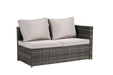 6 Piece Outdoor Patio Furniture Set, All Weather Wicker Rattan Outdoor Sofa Conversation Set with Glass Table, Cushions and Pillows, for Lawn, Garden, Backyard - DTYStore