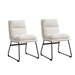 Milos Contemporary Upholstered Dining Chairs, Set of 2, Vanilla White - DTYStore