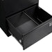 Filing Cabinet Lateral File Cabinet 3 Drawer, Blcak Locking Metal File Cabinets Three Drawer, Office Filing Cabinet with Lock Drawers for Home Office/Legal/Letter/A4/F4 - DTYStore