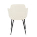 Boyne Industrial Chair in Black Metal and Cream Noise Fabric by LumiSource - DTYStore
