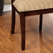 Classic Transitional Dining Chairs Brown Cherry Solid wood Padded Fabric Seat Set of 2 Side Chairs Dining Room Furniture Beautifully-crafted chairs - DTYStore