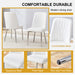 4 modern dining chairs, smooth PU leather backrest and silver-toned metal legs for a comfortable home experience for kitchens, bedrooms and offices. - DTYStore