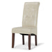 Cosmopolitan - Deluxe Tufted Parson Chair (Set of 2) - Satin Cream - DTYStore