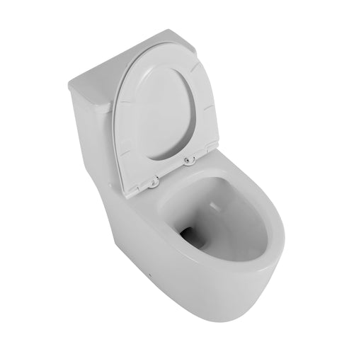 1.1/1.6 GPF Elongated Comfort Height Floor Mounted One-Piece Toilet ,  CUPC Certified, WaterSense Cetified, Ceramic, White Color, Soft Close Seat - Image 10