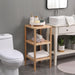 3-Tier Birch Bathroom Shelf, Narrow Shelving Unit, Multifunctional Storage Rack, Corner Rack, for Kitchen, Living Room, Bedroom, Entryway, Bathroom, Natural - DTYStore