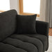 80''Premium chenille fabric sofa with 2 cushions and 1 lumbar pillow Armrest strap design,,upholstered 3-seater sofa for living rooms, bedrooms,apartments and offices Black - DTYStore