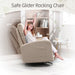 Upholstered Swivel Glider.Rocking Chair for Nursery in Beige.Modern Style One Left Bag - DTYStore