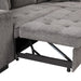 104.5" Modern L-Shape 3 Seat Reversible Sectional Couch, Pull Out Sleeper Sofa with Storage Chaise and 2 Stools for Living Room Furniture Set,Knox Charcoal - DTYStore