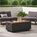 40" Outdoor 40,000 BTU Rectangular MgO Concrete Propane Fire Pit, Light Grey (Tank Cover not Included) - DTYStore
