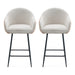 26.5'' Modern - Style counter height bar stools, with comfortable upholstery,durable metal legs ensure stability, enhance the decor of your kitchen or dining area.--Brown - DTYStore