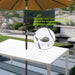 7PC Patio Aluminum Furniture, Modern Dining Set including 4 Dining Chairs & 2 Swivel Rockers Sunbrella Fabric Cushioned and Two-tone Table Top Rectangle Table with Umbrella Hole, Matte White+Grayish - DTYStore