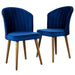 Parsons Dining Chair Set of 2 - Navy Blue Velvet - DTYStore
