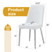 4 modern dining chairs, smooth PU leather backrest and silver-toned metal legs for a comfortable home experience for kitchens, bedrooms and offices. - DTYStore