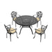 (Cushions In Random Colors)5-Piece Set Of Cast Aluminum Patio Furniture With Cushions - DTYStore