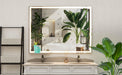 48x36 inch LED Bathroom Vanity Mirror Wall Mounted Adjustable White/Warm/Natural Lights Anti-Fog Touch Switch with Memory Modern Smart Large Bathroom Mirrors - DTYStore