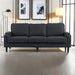 dark grey color knock down 3-seat combo sofa with storage ottoman for living room apartment bedroom and compact room, Upholstered sectional Couch, L Shaped Bench with a footrest, a individual storage - DTYStore