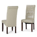 Cosmopolitan - Deluxe Tufted Parson Chair (Set of 2) - Satin Cream - DTYStore