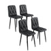 Dining Chairs Set of 4, Modern Kitchen Dining Room Chairs, PU Dining Chair Upholstered Cushion Seat and Sturdy Metal Legs - DTYStore