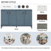 Sideboard with 4 Door Large Storage Buffet and Adjustable Shelves for Kitchen, Living Room, Dining Room - DTYStore