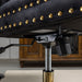 Furniture Office Chair,Velvet Upholstered Tufted Button Home Office Chair with Golden Metal Base,Adjustable Desk Chair Swivel Office Chair (Black) - DTYStore