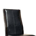 Transitional Dining Room Side Chairs Set of 2pc Chairs only Brown Cherry Unique Curved Back Espresso Leatherette Padded Seat - DTYStore