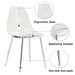 Modern simple transparent dining chair plastic chair armless crystal chair Nordic creative makeup stool negotiation chair Set of 4 and plating metal legW115164140,TW-1200 - DTYStore
